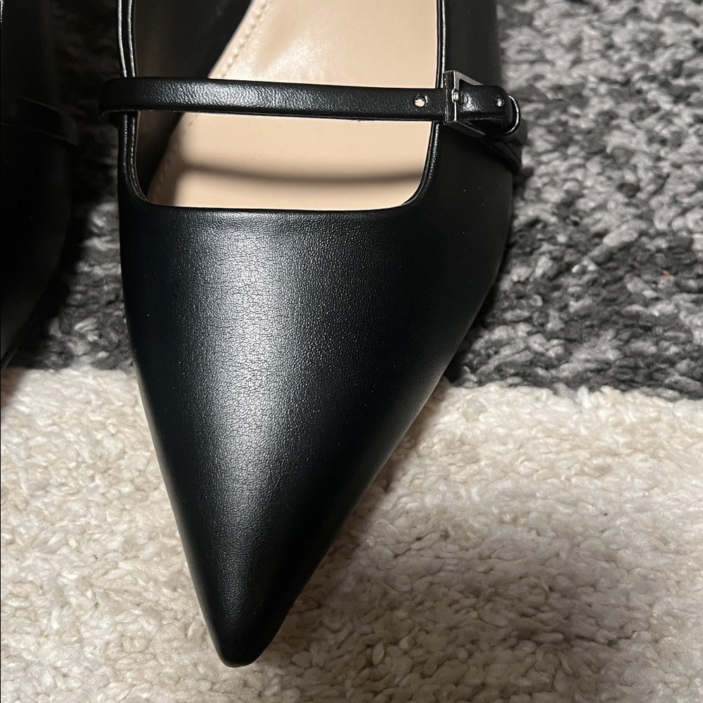Marc Fisher Alorie 2 kitten heel slingback pumps with strap, black, size 8 NIB! - Picture 5 of 8